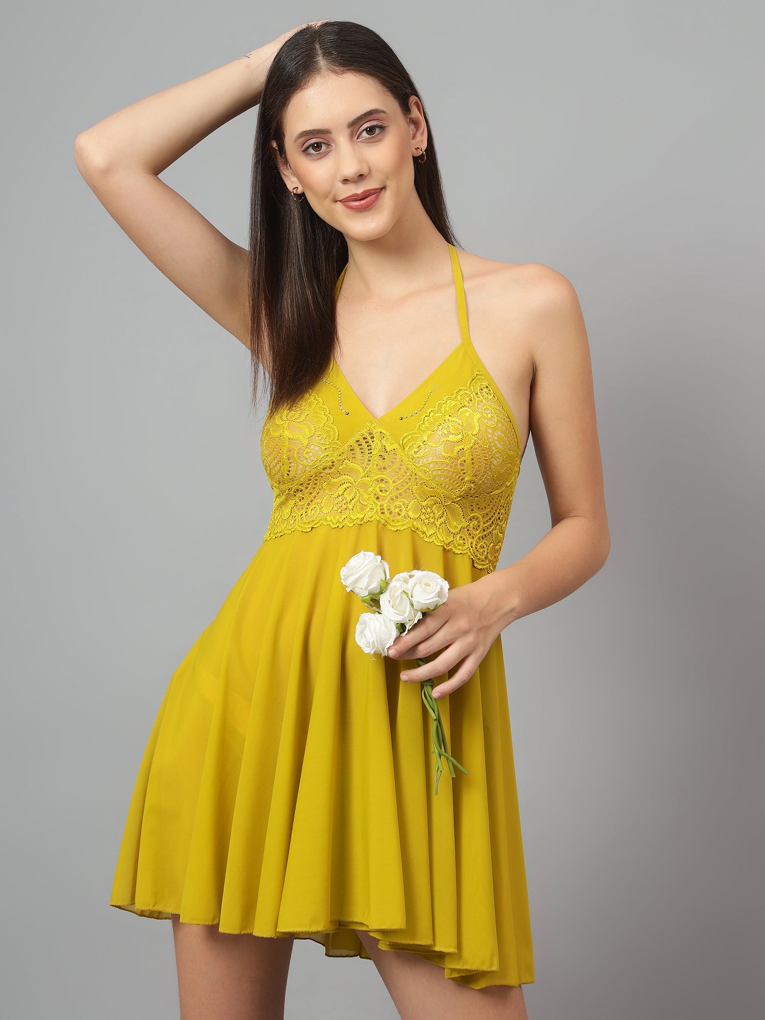 Babydoll Nighty in Lime Green Babydoll Nighty in Lime Green