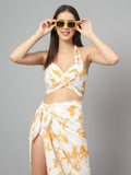Yellow Ochre Bikini With Sarong