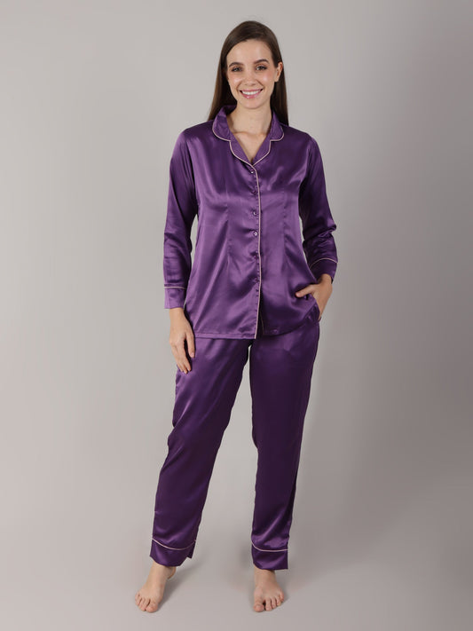 Plum Night suit with Pajama