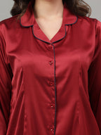 Maroon Night suit with Pajama