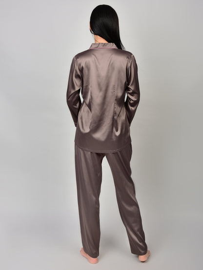 Mushroom Night Suit in Satin