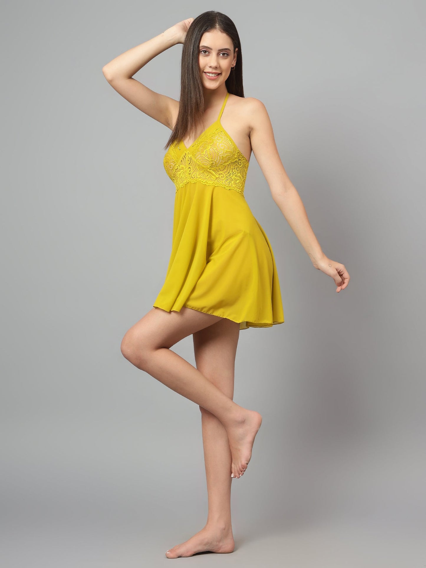 Babydoll Nighty in Lime Green