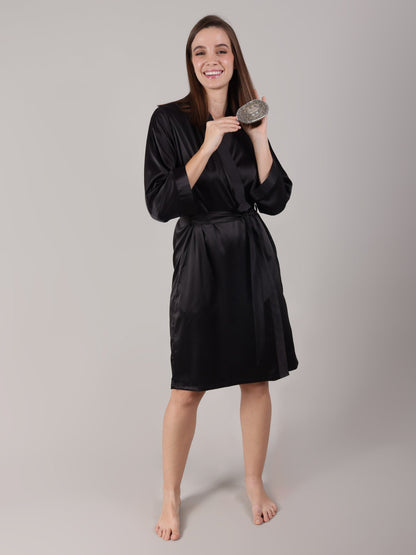 Bridal Robe in Black