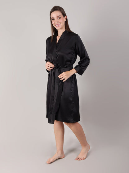 Bridal Robe in Black