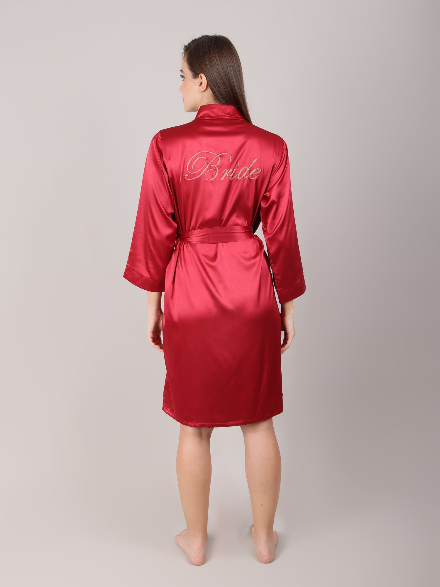 Bridal Robe in Maroon