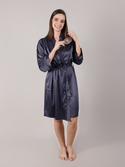 Bridal Robe in Anthracite