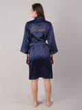 Bridal Robe in Navy Blue