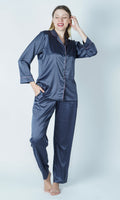 Anthracite Nightsuit Set with Pajama and deep pockets