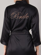 All time favourite color Black in the Bridal robe for makeup shoots and getting ready moments.