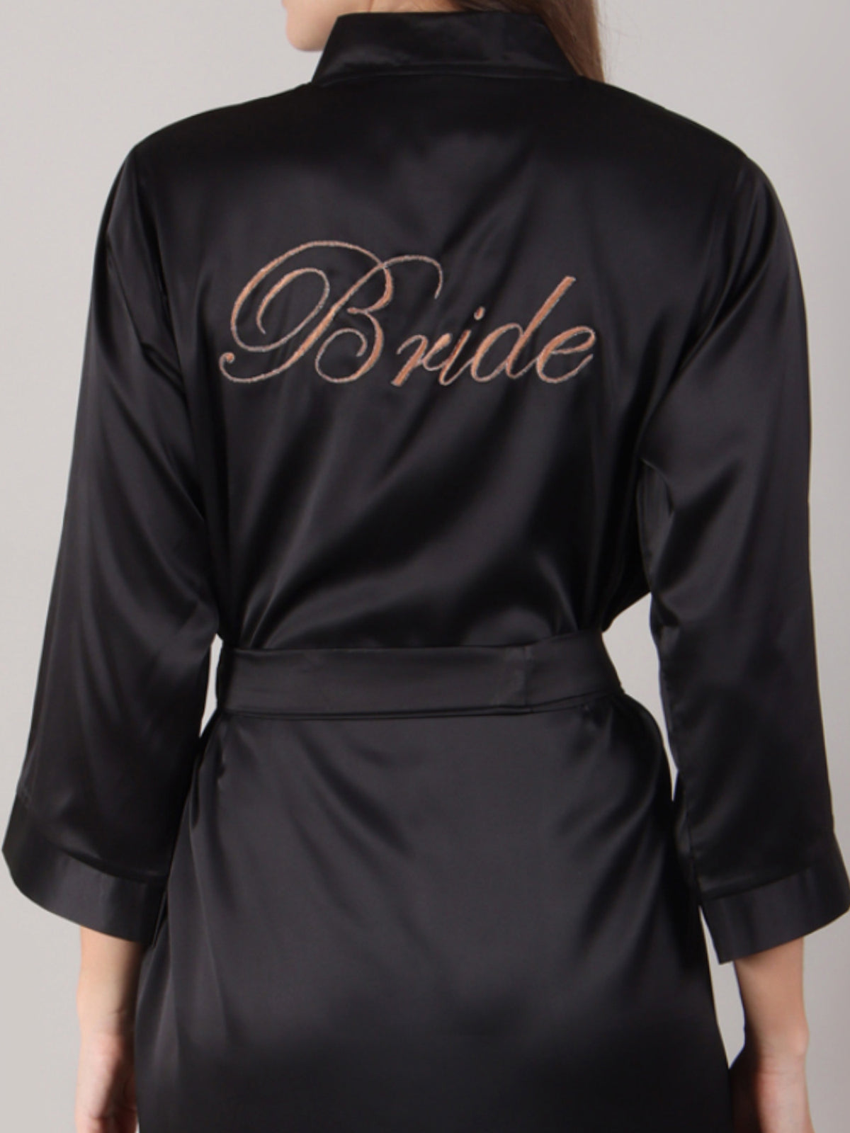 All time favourite color Black in the Bridal robe for makeup shoots and getting ready moments.