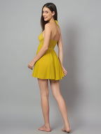 Lime Green lace babydoll nighty. Backless and sensual look.