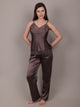 Mushroom 3-Piece Satin Nightdress Set