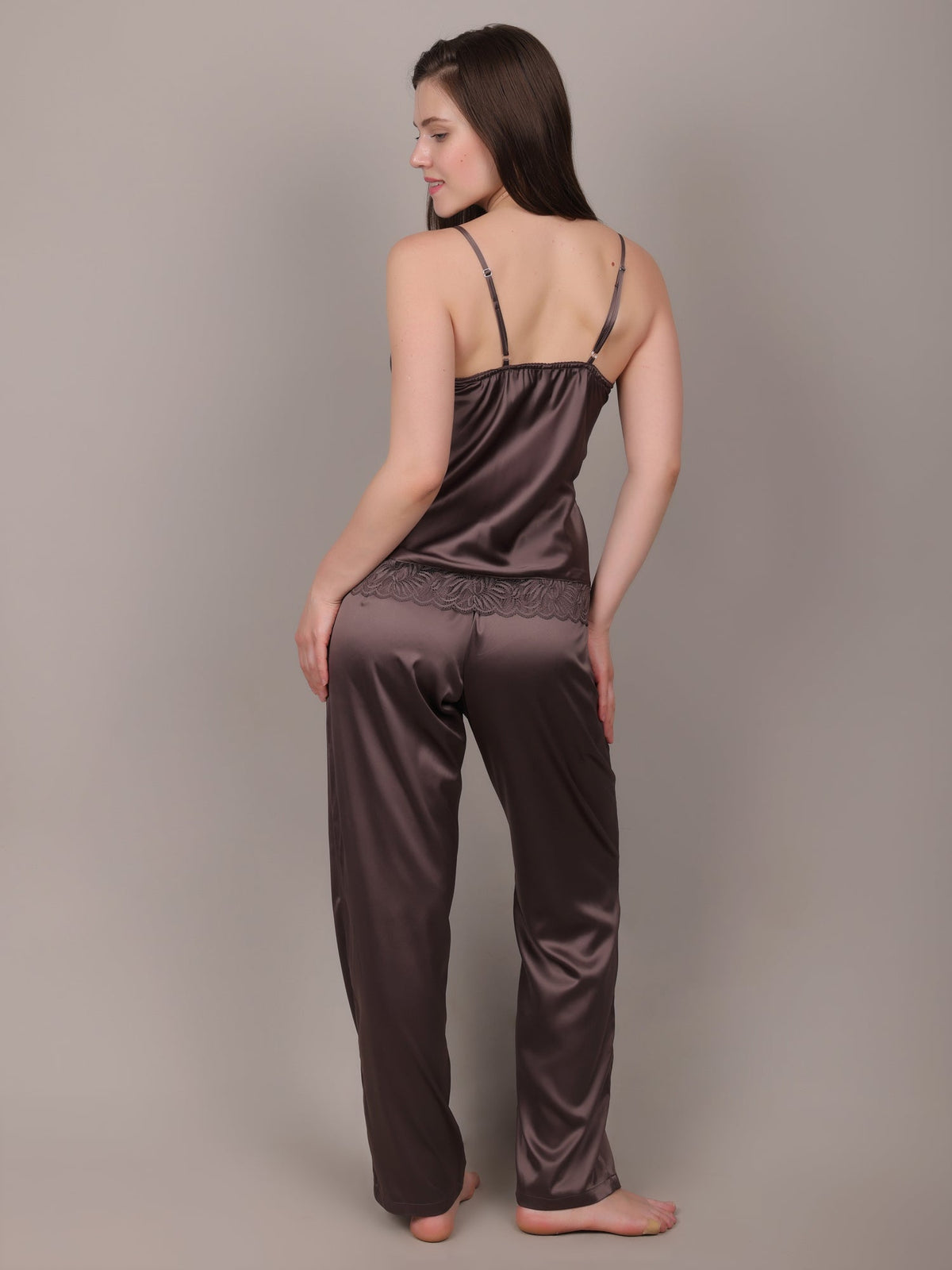 Mushroom nightdress set with camisole, pajama and short robe