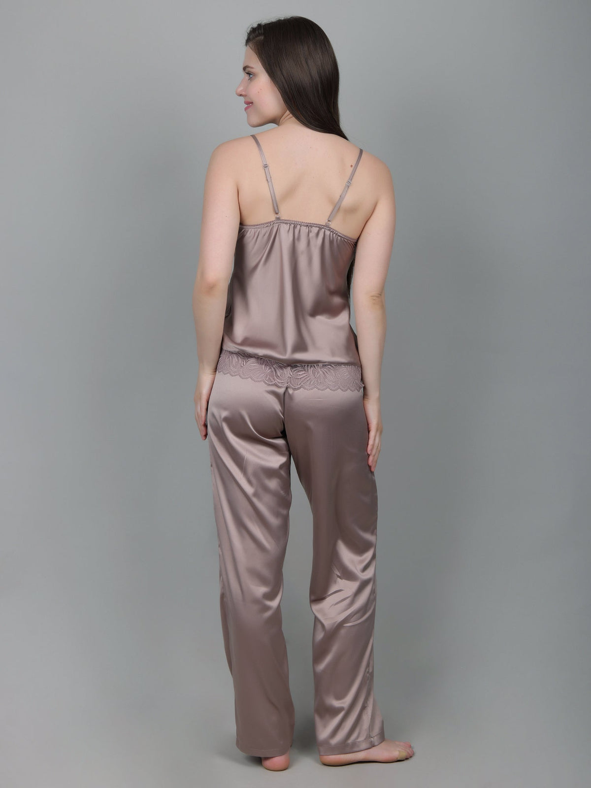 camisole.jpg	Pale Mushroom satin camisole with lace detailing