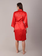 Personalized Red bridal robe