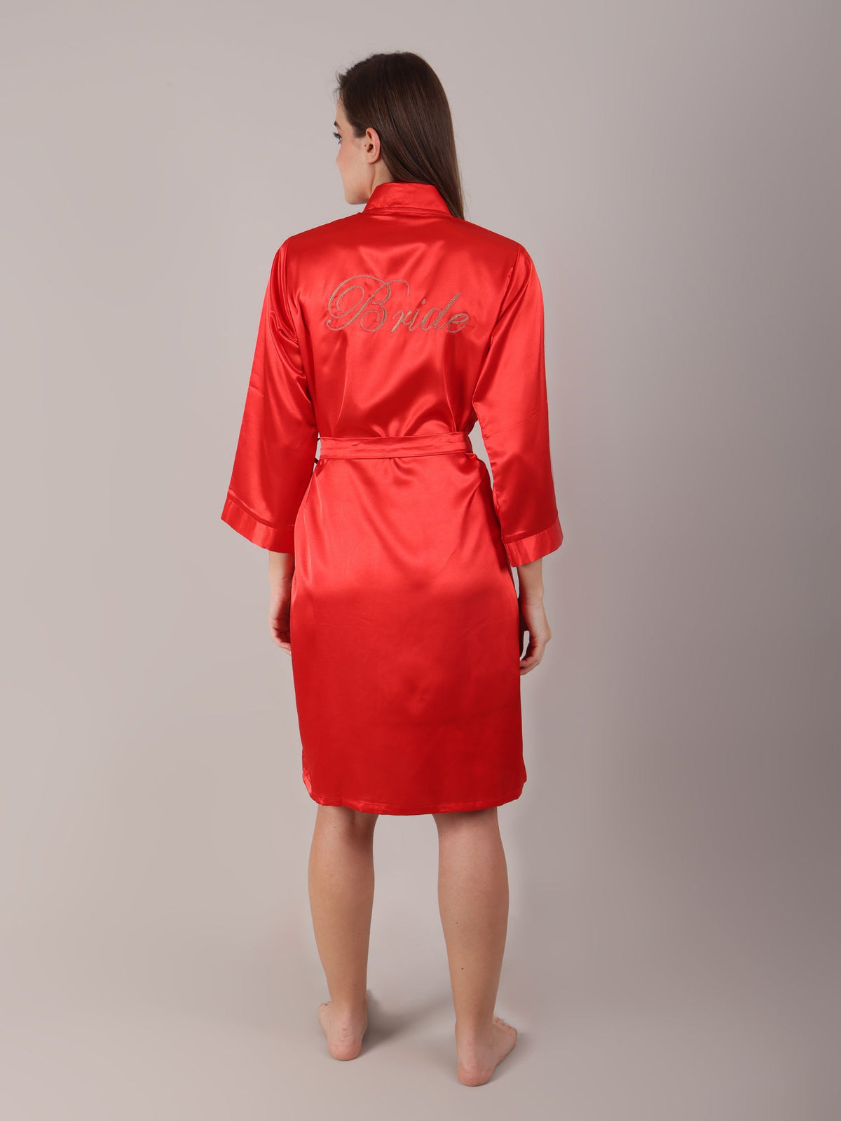 Personalized Red bridal robe